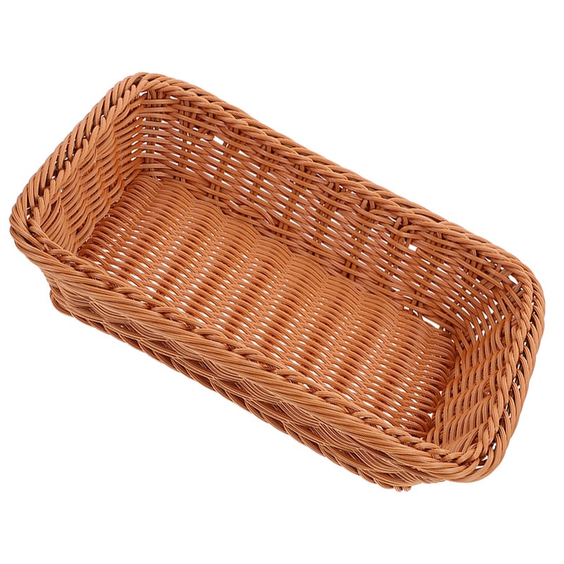 Handwoven Storage Basket Weaving Basket Container Supermarket Display Container Woven Basket For Fruit Snack Bread - Image 4
