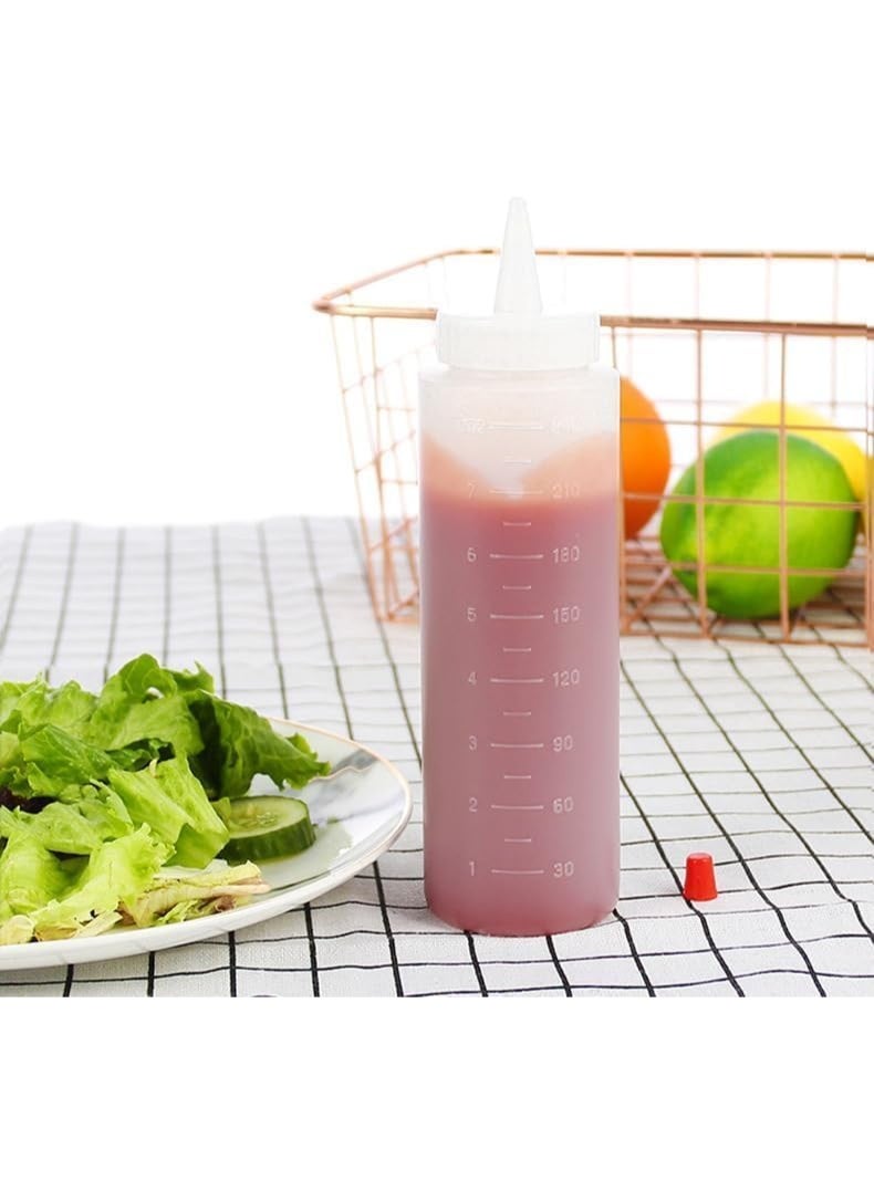 8 oz Plastic Squeeze Condiment Bottles, Wide Mouth, Red Sealer Yorker Cap, Dispensing Bottles for Icing, Ketchup, Sauces and More, Pack of 6 - Image 5