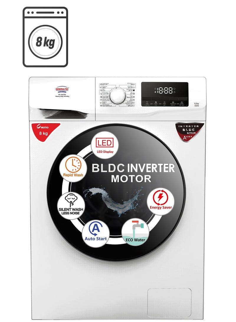 GENERALTEC Generaltec Front Load Automatic Washing Machine with 8KG Capacity, Model-GWF8T14K