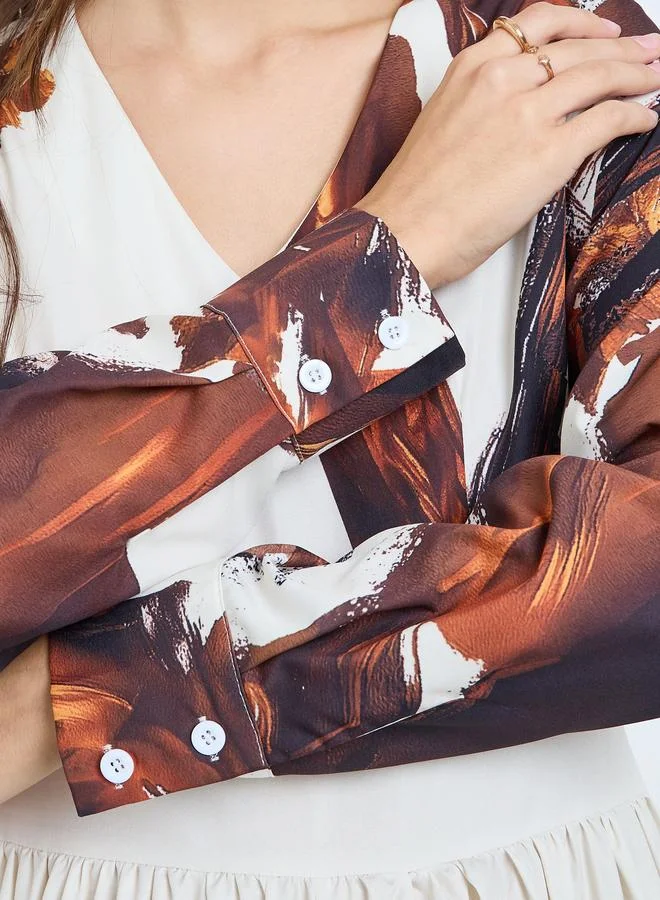 Take Two  Off White Wide Leg Printed Jumpsuit for Women | Best Price UAE