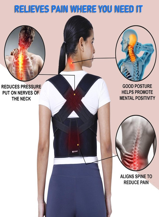 ZEDAN Neoprene Back Brace Posture Corrector Belt For Men & Women|Fully Adjustable Shoulder & Back Support|Upper & Lower Back Pain Relief|For Spine & Body Posture Correction - Image 5