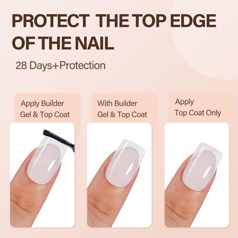 VANSIHO 150Pcs French Gel Nails, Vansiho White French Tip Press on Nails, Milky White Short Square Soft Gel Nail Tips, Acrylic Fake Nails for Nail Art DIY 15 Sizes - Image 5