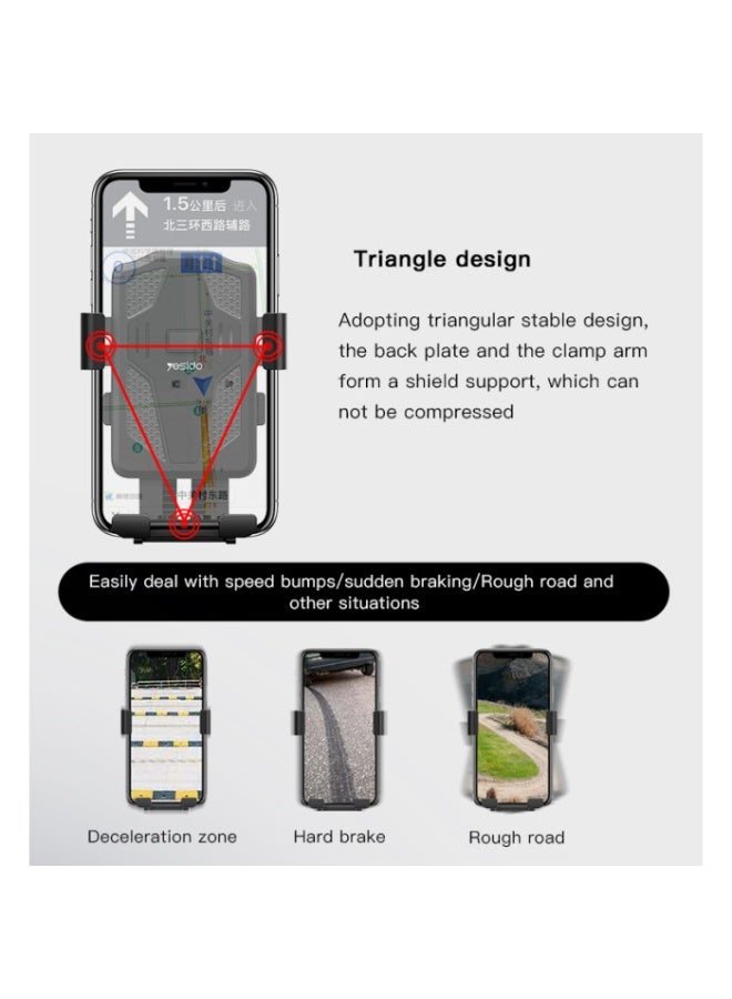 Yesido C94 Easily Using Adjustable Mount Cellphone Holder For Bicycle Silicon Tape Bike Mobile Phone Holder - Image 4