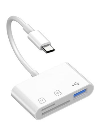 3 in 1 USB C SD Card Reader, High Speed Memory Card Reader Adapter, Type C Adapter for iPhone 15 Series, iPad Pro/Mac/Laptop and More Type C Devices, White - pzsku/Z5D04DD5D8B441B6200E8Z/45/1748980633/9ad0377b-b9ff-4603-94e6-71c61b465ed2