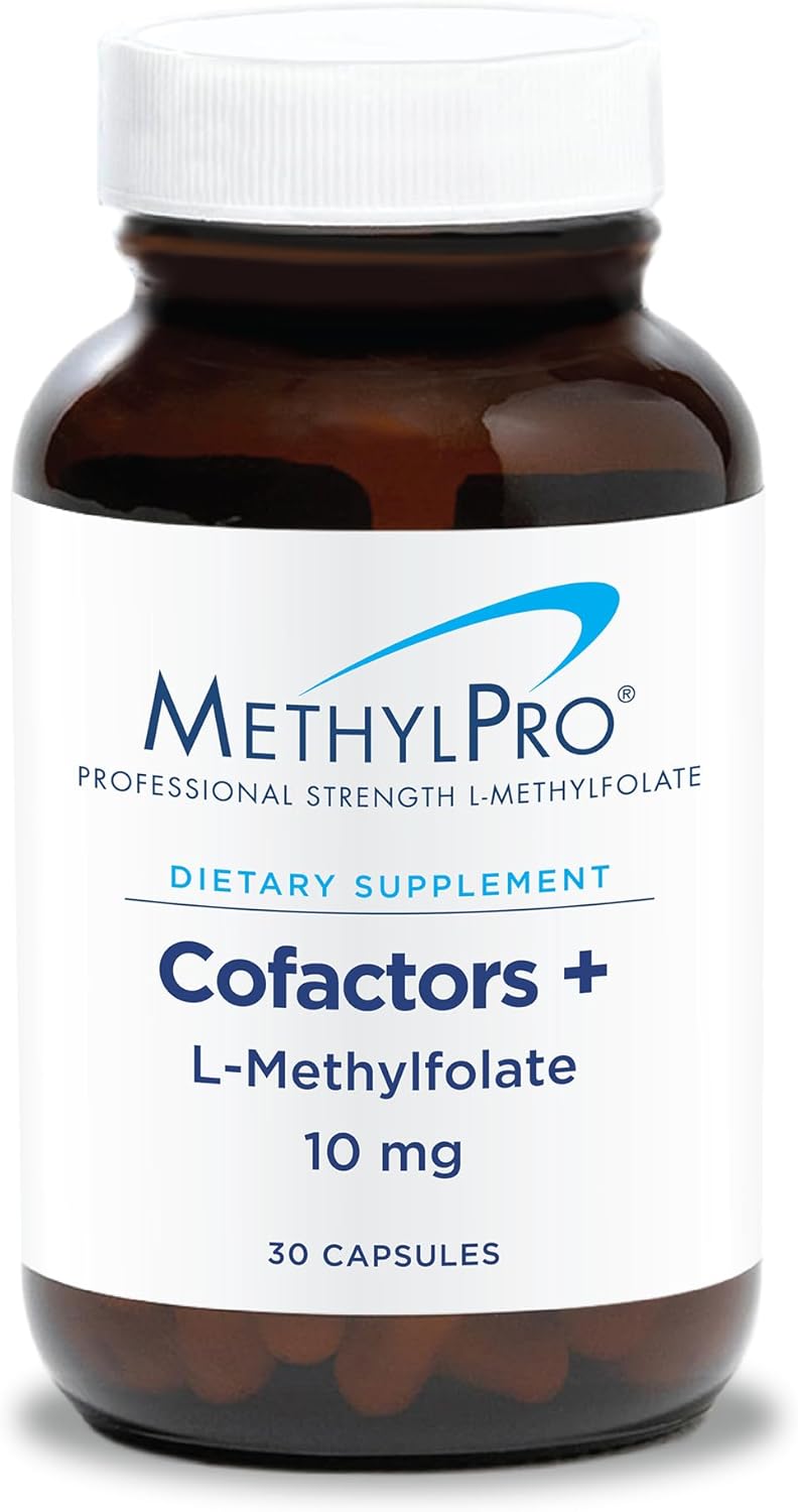MethylPro LMethylfolate 10 mg  Cofactors  L Methyl Folate Supplement for Women  Men Methylated Vitamin B9 5MTHF with B6 and B12 for Brain Health Focus and Calm  30 Capsules Pack of 1 - Image 1