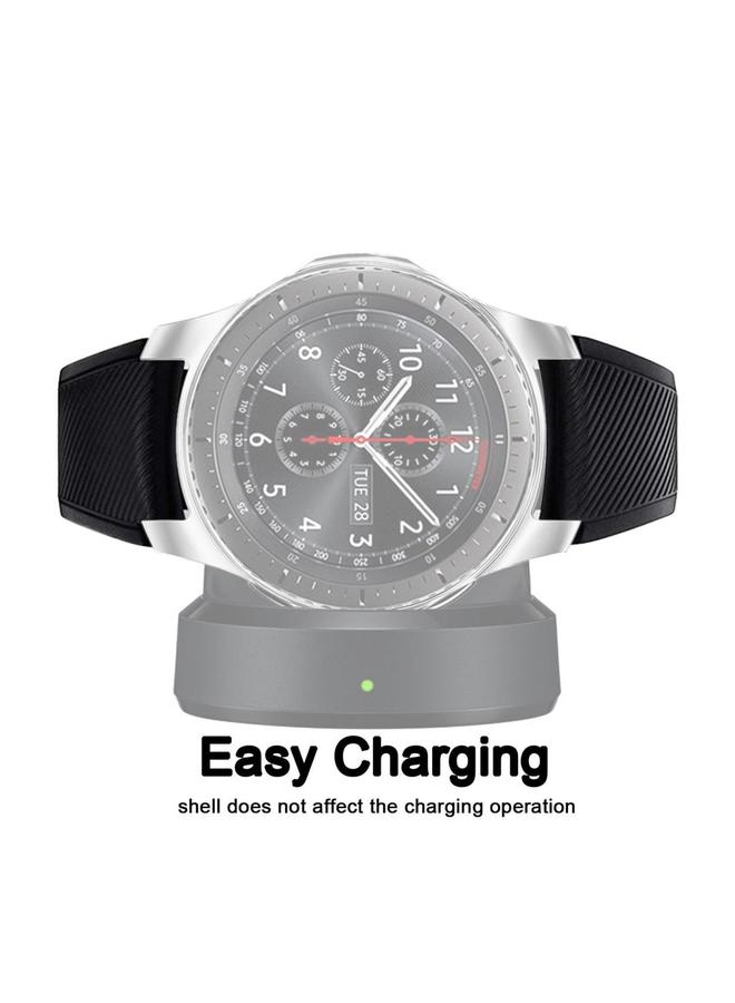erorex Tpu Plated Shockproof Case For Samsung Gear S3 Frontier Smartwatch 46Mm(Silver Grey) - Image 5