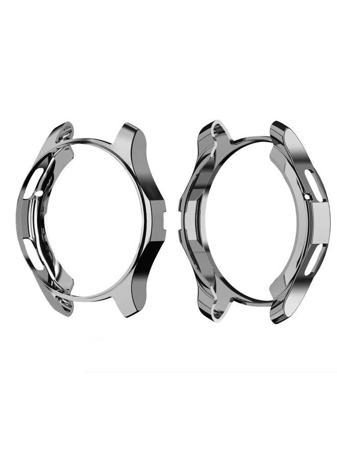 erorex Tpu Plated Shockproof Case For Samsung Gear S3 Frontier Smartwatch 46Mm(Silver Grey) - Image 2