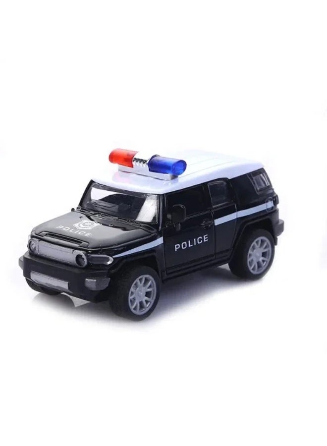Toy Box Pull Back Metal Police Car with Lights and Sound for Kids - Image 1