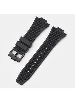 Generic 1 x 5 pcs PRX Series Watch Bands Silicone 12mm Black buckle with double switch ears 