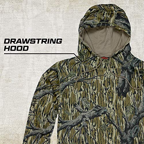 Mossy Oak Men’s Vintage Camo Hunt Hoodie, Original Bottomland, X-Large - Image 5