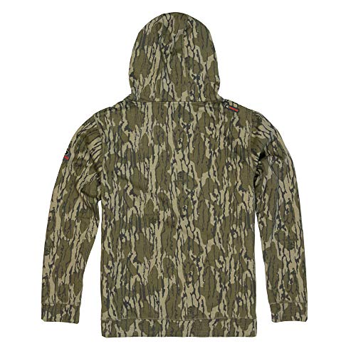 Mossy Oak Men’s Vintage Camo Hunt Hoodie, Original Bottomland, X-Large - Image 3