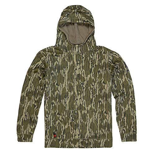 Mossy Oak Men’s Vintage Camo Hunt Hoodie, Original Bottomland, X-Large - Image 1