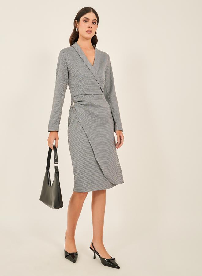 Styli Houndstooth Blazer Dress  - Image 1