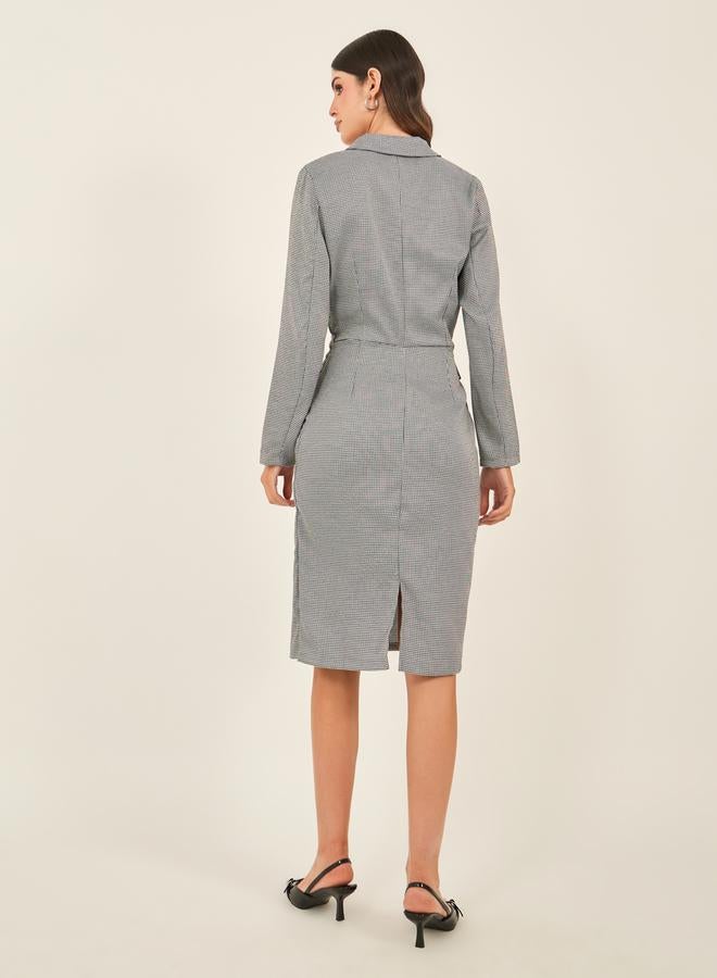 Styli Houndstooth Blazer Dress  - Image 5