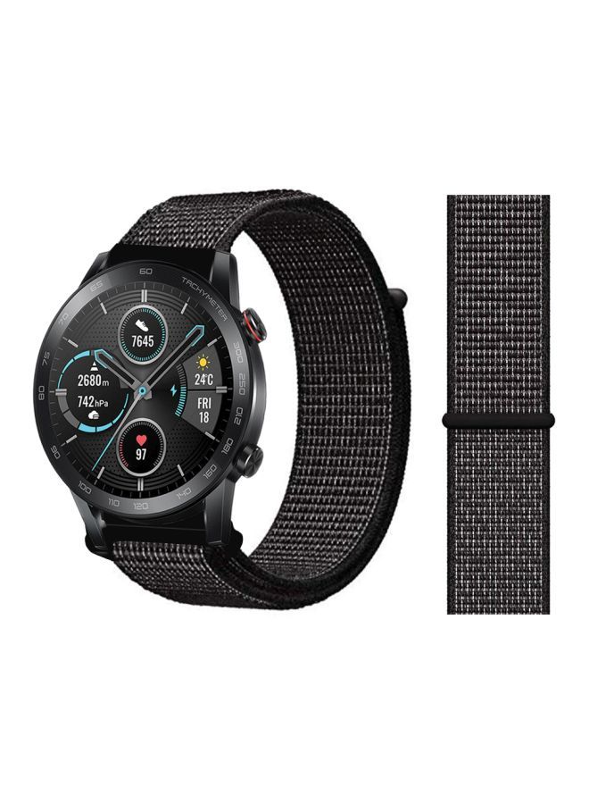 NIBEMINENT Replacement Band For Huawei Honor Magic Watch 2 46 mm Reflector Black - Image 2
