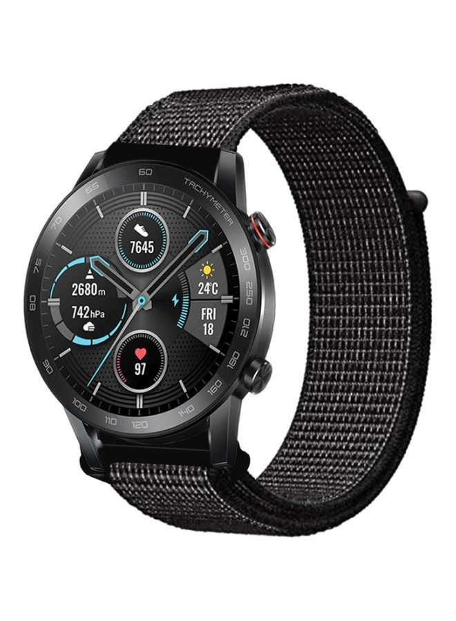 NIBEMINENT Replacement Band For Huawei Honor Magic Watch 2 46 mm Reflector Black - Image 1