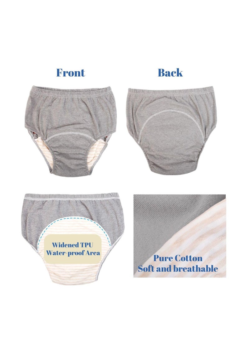 SYOSI Incontinence Underwear for Men and Women TPU Leakage-Proof Adult Cloth Diaper Nappy with Inserts Reusable and Washable Absorbent Urinary Briefs for The Elderly Disabled Postpartum L Pink - Image 5