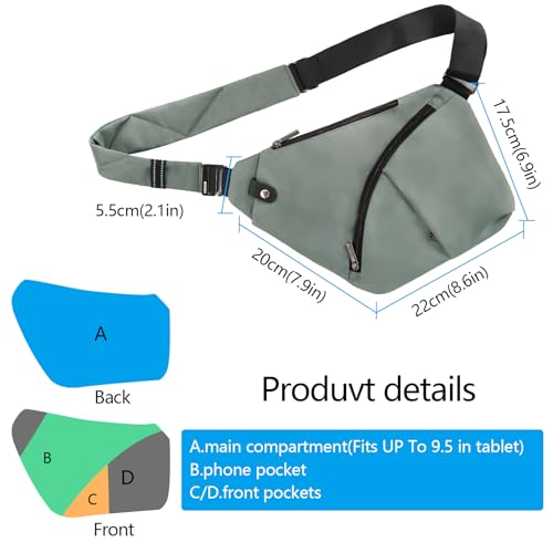 OSOCE Sling Bag for men, Anti Theft Crossbody bags for women - Image 4