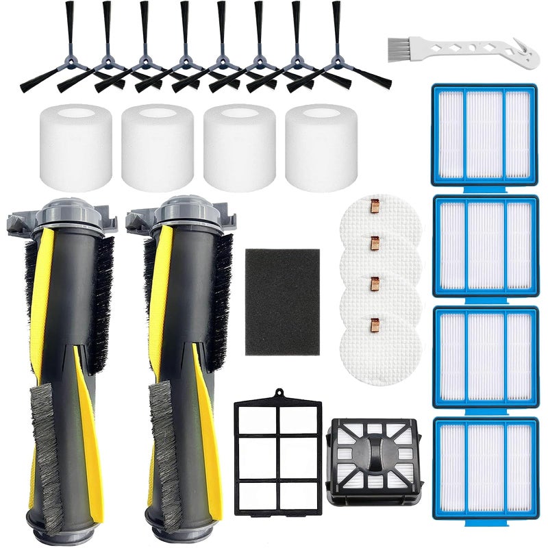 Dhoua Accessories Kit for Shark IQ R101AE (RV1001AE) IQ R101 (RV1001) AV911S EZ AV1010AE IQ Robot Vacuum Cleaner Replacement Parts Pack of Main Brush, Filters, Side Brushes - Image 1