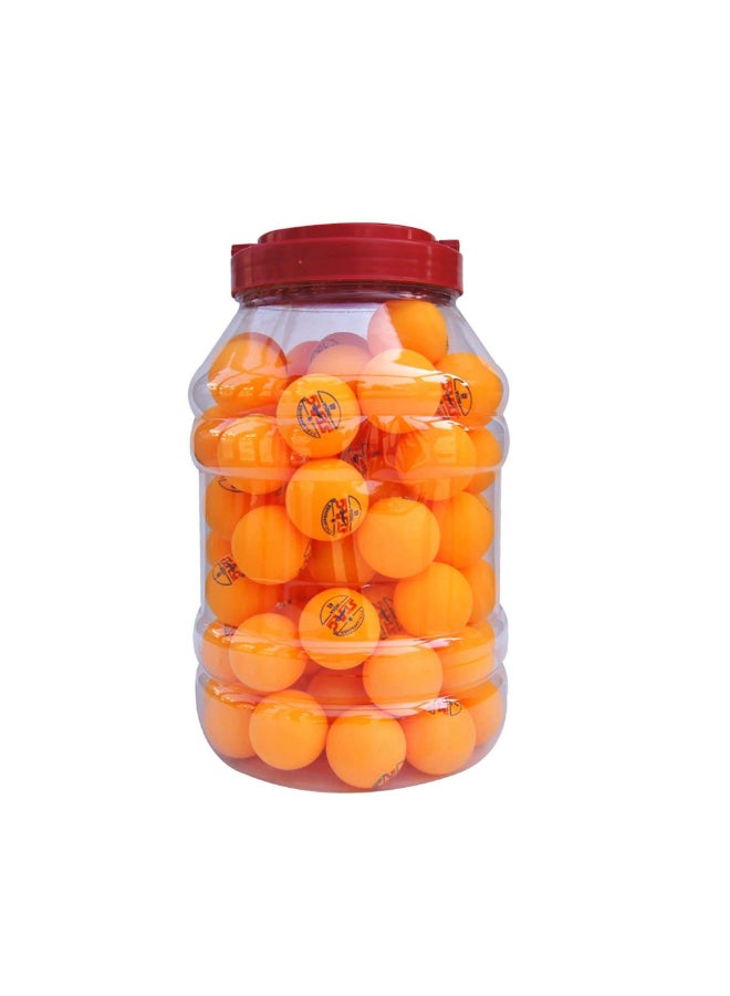 6 قطع كرة تنس طاولة عالية الارتداد، استدارة منتظمة دوران ثابت نجمتان لون برتقالي 40 ملم TTBA-160