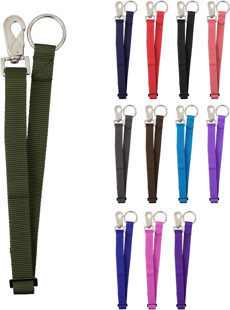 Paris Tack Derby Originals Heavy Duty Adjustable 30” Nylon Hanging Bucket Straps for Water and Feed Buckets - Available in 16 Colors and Patterns (Olive Green) - Image 1