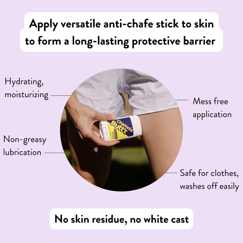 Chamois Butt'r Solid Anti-Chafing Stick, 2.5 Ounce, Clear (GS2.5) - Image 2