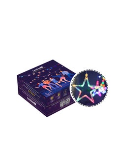 Lexton Lexton 12 Stars 138 Led Curtain String Lights Window Curtain Lights with 8 Flashing Modes Decoration for Christmas Wedding Party Home Patio Lawn Multicolor 138 LedStar Pack of 1  - Image 1