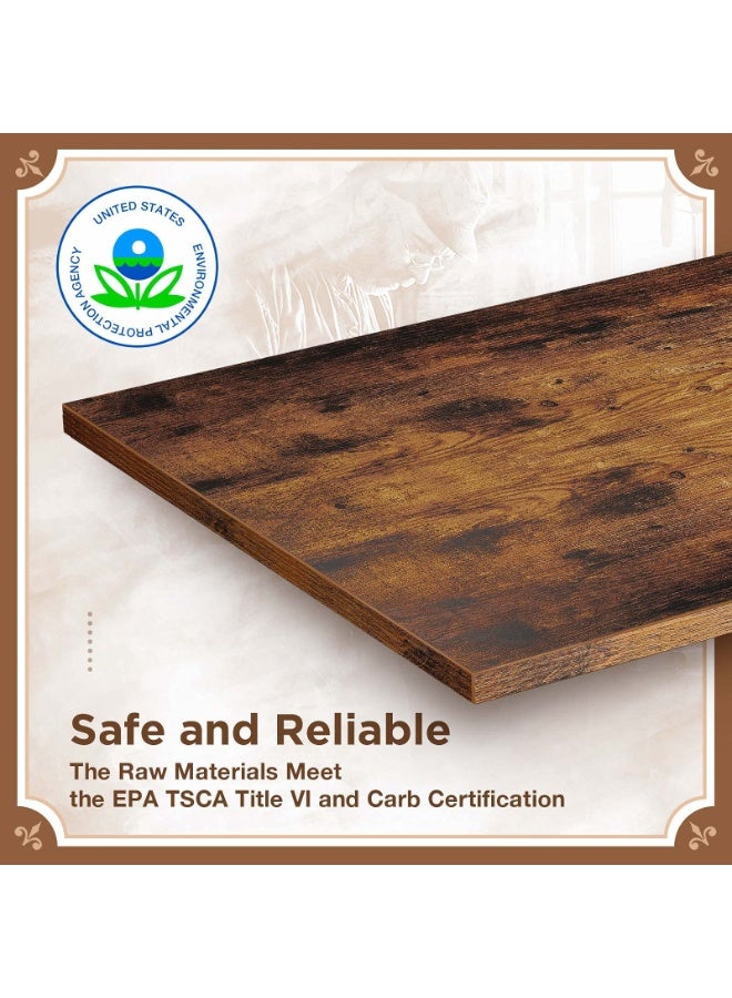 والالا رف كتب مع درج، رف كتب على شكل شجرة من 6 طبقات، رفوف كتب خشبية لتخزين الأقراص المدمجة/الأفلام/الكتب، خزانة كتب بنية ريفية، رفوف تنظيم أدوات لغرفة المعيشة وغرفة النوم - Image 4