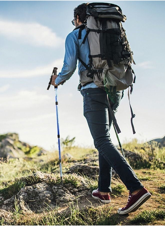 Generic - Trekking Poles Telescopic Walking Sticks Hiking Poles,Ultralight for with 4 Wear-resistant Foot Pads,Outdoor Sports Equipment - Image 1