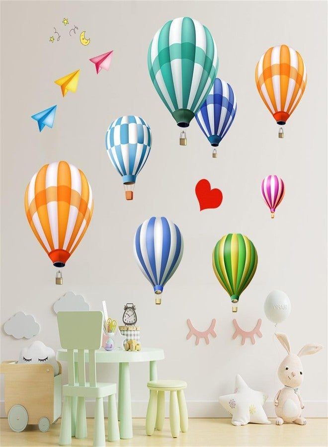 Saomour Hot Air Balloon Wall Decals Hot Air Balloon Wall Decals Stickers Children's Baby Room Kindergarten NurseryWall Decor Pegatinas para Pared - Image 1