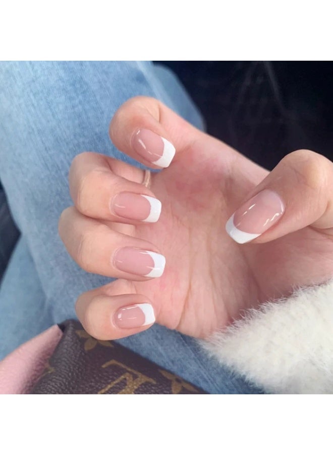 Goolsky Elegant Short French White Minimalist Press - on Nails for a Polished Look - Image 1