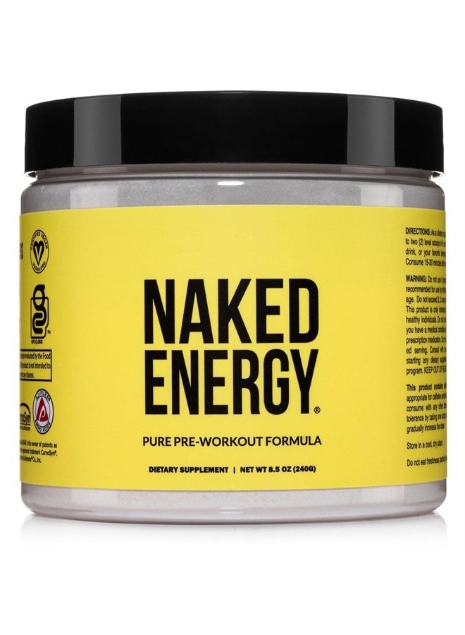 Nakd طاقة نيكيد - مسحوق قبل التمرين النقي للرجال والنساء، نباتي، بدون نكهة، صحي قبل التمرين - بدون محليات أو ألوان أو نكهات مضافة - 50 حصة - Image 1