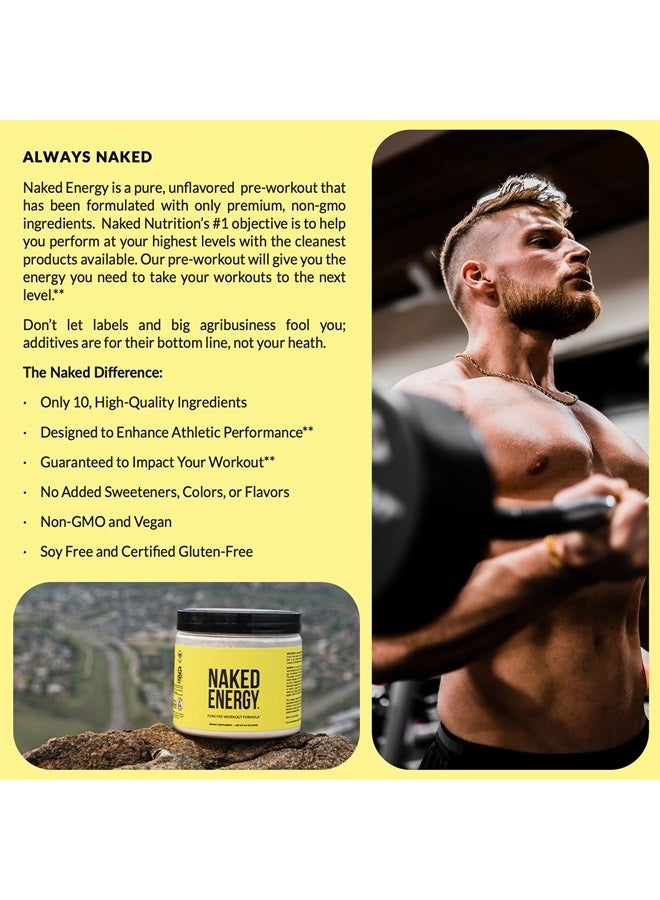 Nakd طاقة نيكيد - مسحوق قبل التمرين النقي للرجال والنساء، نباتي، بدون نكهة، صحي قبل التمرين - بدون محليات أو ألوان أو نكهات مضافة - 50 حصة - Image 3