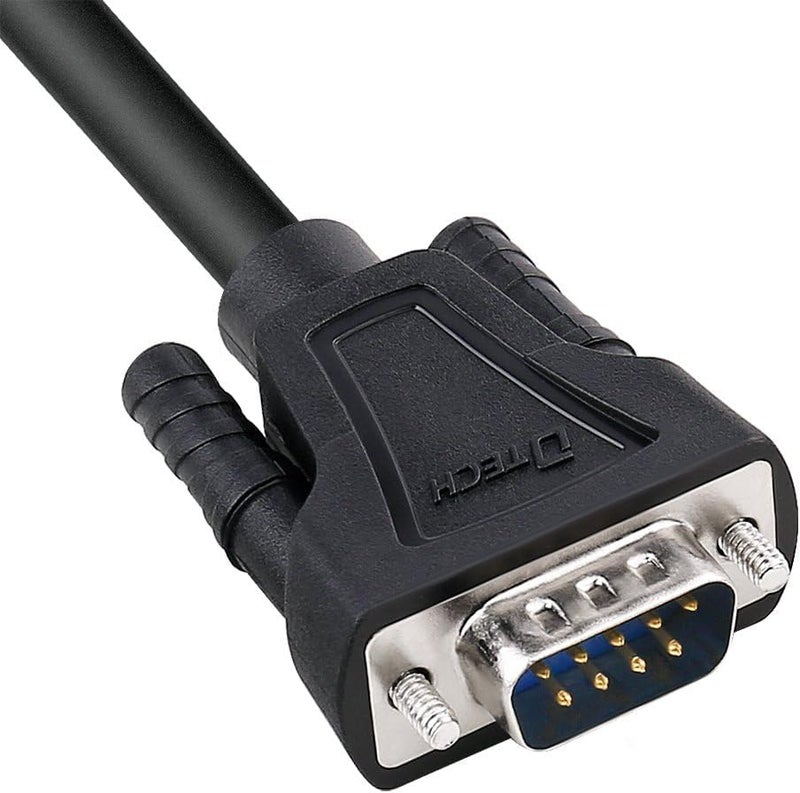 D-tech COM Port Serial Cable 2M Male to Female RS232 Extension 9 Pin Straight Through Cord -Black - Image 5