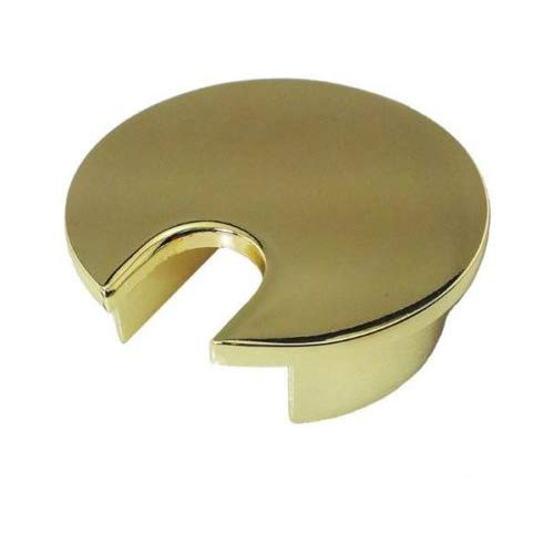 Electriduct 1.57" Metal Desk Grommet 40mm Cable Hole Cover Wire Cord Organizer | Brushed Brass (3 Pack) - Image 1