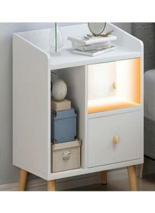fashionhome - طاولة تخزين بجانب السرير ذات درجين بتصميم عصري 43 × 30 × 48 سم - Image 1