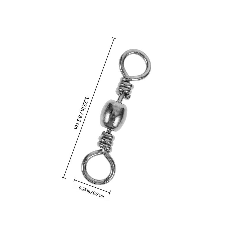 100pcs Metal Fishing Swivels Saltwater Freshwater Fish Line Connectors Terminal Tackle - Image 3