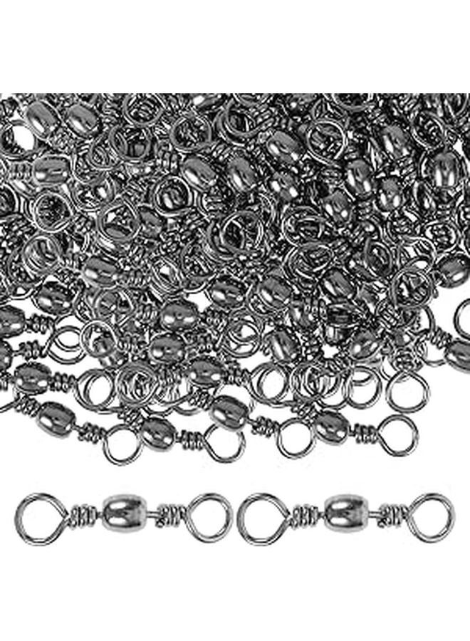 100pcs Metal Fishing Swivels Saltwater Freshwater Fish Line Connectors Terminal Tackle - Image 1