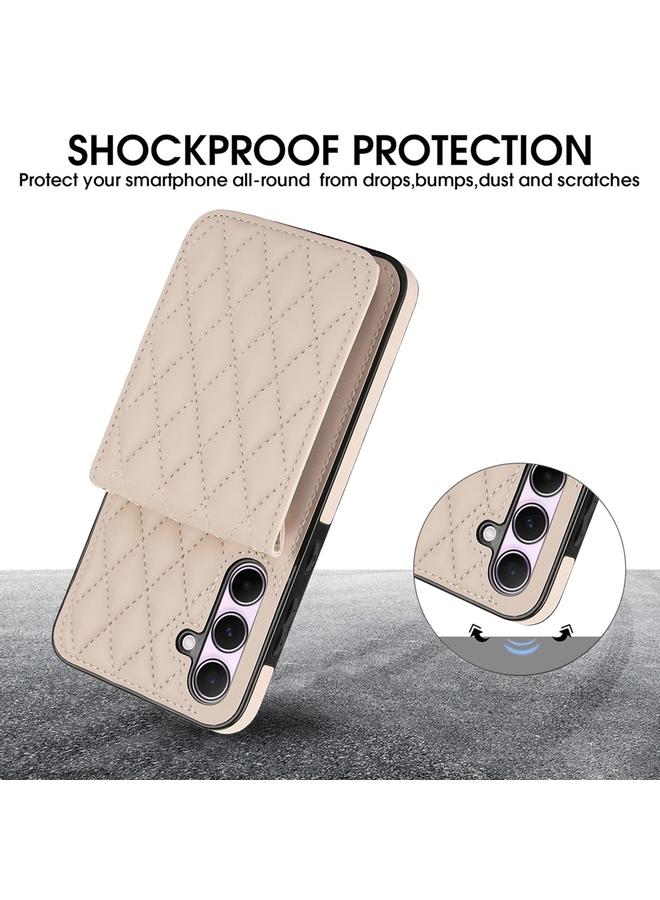 S-TOP Case For Samsung Galaxy A55 5G YM015 Crossbody Rhombic Card Bag RFID Phone Case - Image 3