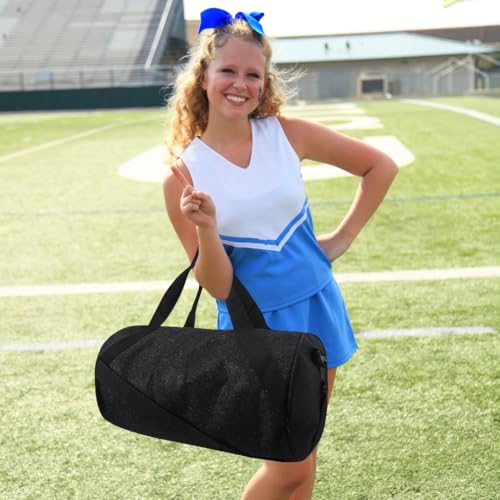 NGIL Medium Glitter Cheers Sports Gym Duffel BagGlitterBlack - Image 3