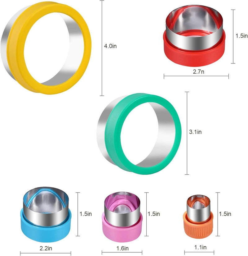 magigift Round Cookie Biscuit Cutter Set, 6 Graduated Circle Pastry Cutters, Stainless Steel Cookie And Dough Cutters for Donut and Scone, Circle Cutter Cake Ring Molds - Image 2