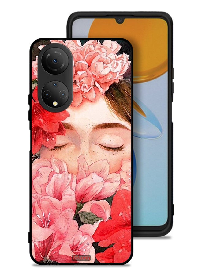 Tolwak Honor X7 Protective Case Cover Girl Face Hide In Flowers Art - Image 1