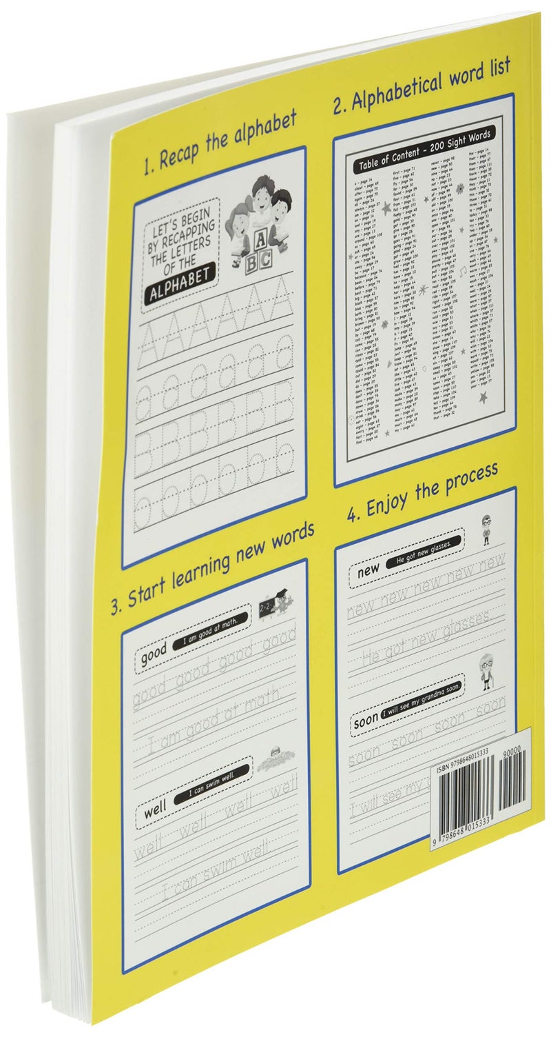 Various 200 Must Know Sight Words Activity Workbook: Learn, Trace & Practice The 200 Most Common High Frequency Words For Kids Learning To Write & Read. | Ages 5-8 - Image 2