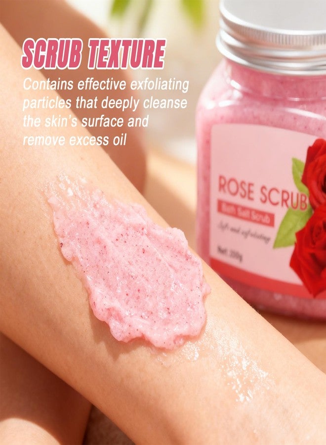 BKPPLZP Rose Body Scrub,Nourishing Exfoliating Body Scrubber Exfoliator,Cleansing Body Exfoliator with Dead Skin Remover for Body,Face,Hand and Foot,Moisturizing Exfoliating Body Scrub,12 oz - Image 3
