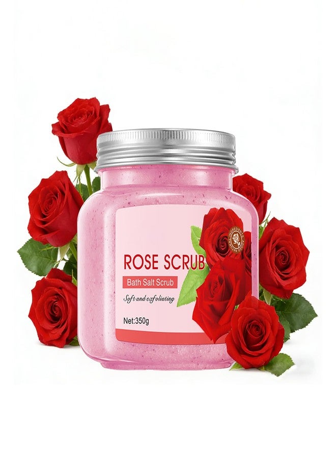 BKPPLZP Rose Body Scrub,Nourishing Exfoliating Body Scrubber Exfoliator,Cleansing Body Exfoliator with Dead Skin Remover for Body,Face,Hand and Foot,Moisturizing Exfoliating Body Scrub,12 oz - Image 1