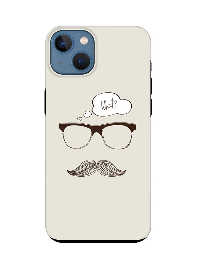 Stylizedd Tough Pro Series Case for Apple iPhone 14 Dual Layer hybrid PC & TPU Customized Mobile Cover Shield with inner TPU protection Matte Finish - What (Hipster)
