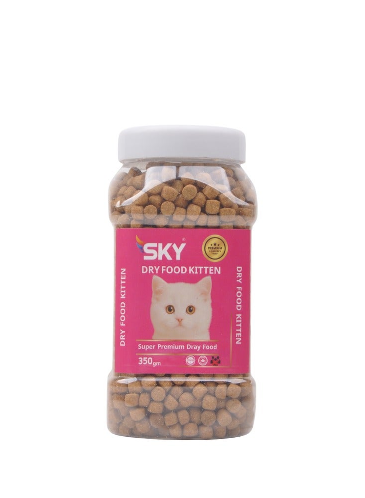 SKY Dry Food Kitten 350g - Premium Quality Kitten Food, Perfect Package for Weaning Experience, Rich in Taurine & Protein for Heart & Eye Health