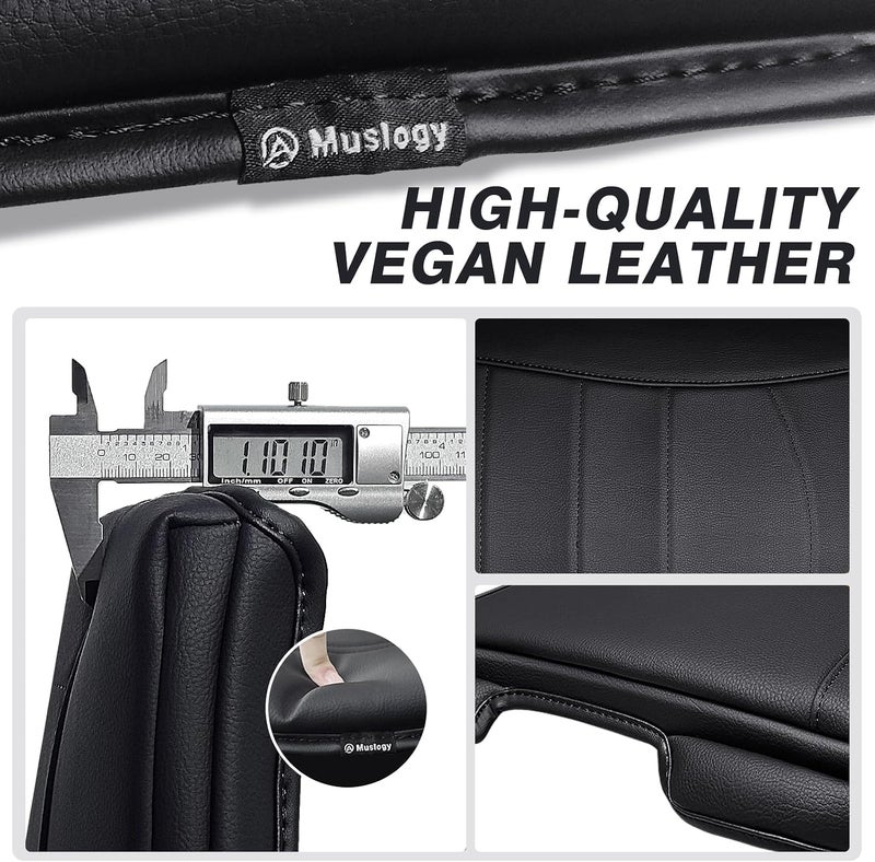 Muslogy Center Console Armrest Cover Fit for Dodge Ram1500 2013-2018 & Ram2500/3500 2013-2026 Accessories, Comfort Armrest Pad Console Lid Cushion Vegan Leather 1-Inch Extra Thick(Jump Seat ONLY) - Image 3