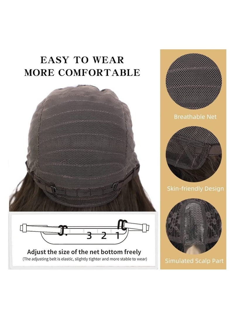 إستيل أزياء باروكة الدانتيل الجبهة الصغيرة للنساء مستقيم طويل أسود الطبيعة - Image 4