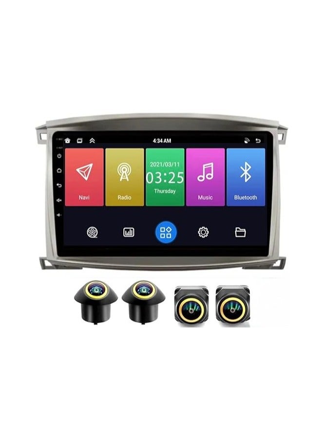 SHEZA STAR Android Car Stereo for Lexus LX 470 J100 2 Land Cruiser VXR LC100 2003-2007 4GB RAM 64GB ROM Support Carplay, M-Link Wi-Fi BT, GPS, 10 Inch IPS.QLED, Fast interface, Screen with 360D Camera Included - Image 1